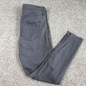Banana Republic Skinny Fit Gray Jeans Women Size 28 6 Frayed Hem